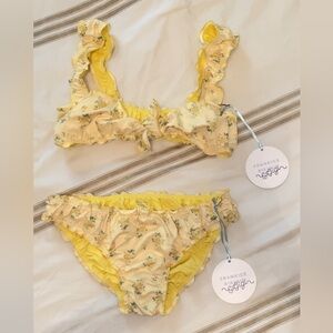 Frankies Bikinis × Gigi Hadid Yellow Floral Bikini Set 💛